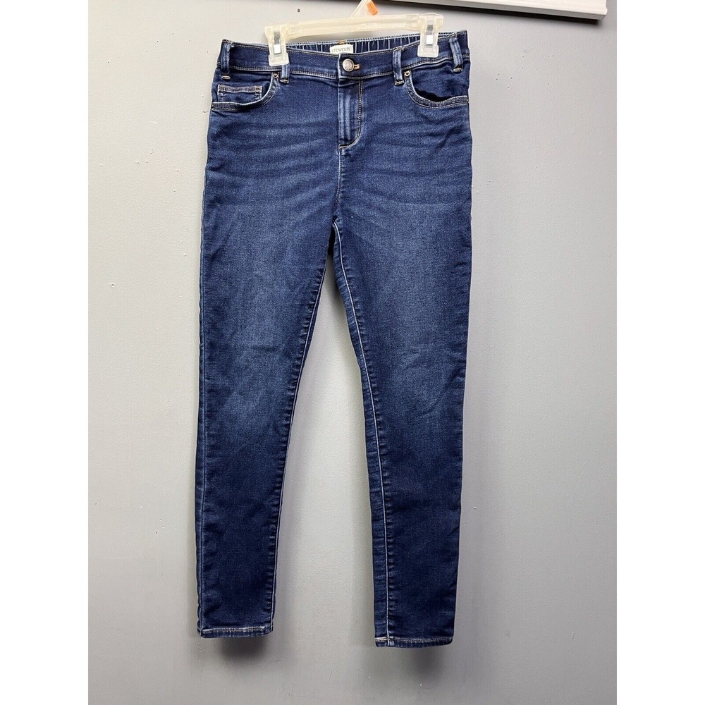 Crewcuts Jeans Girls 14 Blue Dark Wash Skinny Elastic Back Denim Pants J.Crew